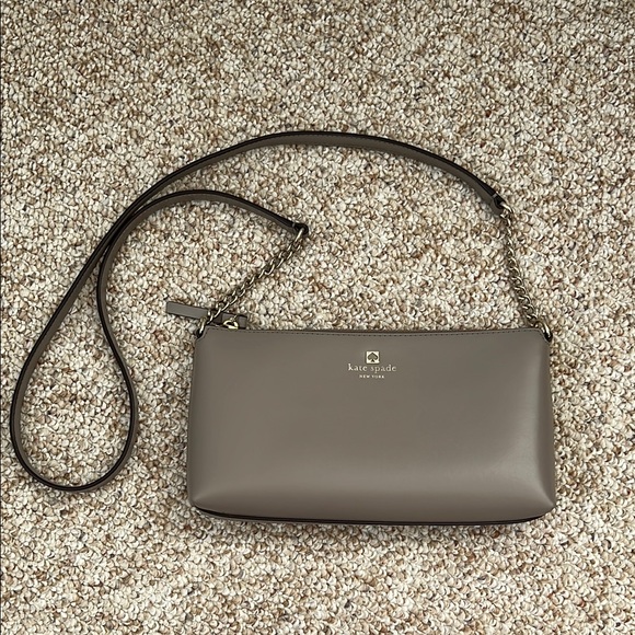 Kate Spade Gray / Light Purple Crossbody Bag with Chain Strap - Picture 3 of 10